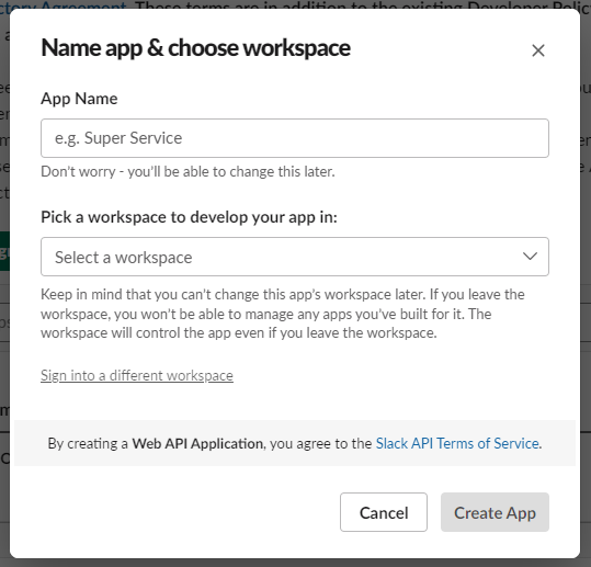 Slack API Name